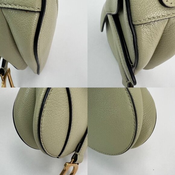 Christian Dior Goatskin Light Green Micro Saddle Bag with Strap - Picture 5 of 14